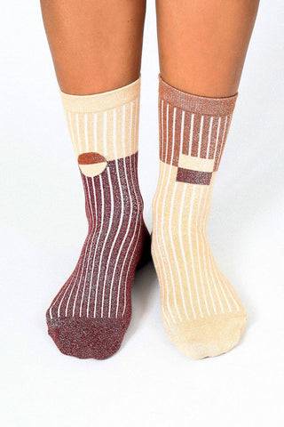 Casey Shimmer Ankle Sock: Seafoam
