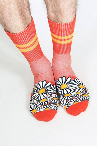 Floral Crew Sock: Leaf