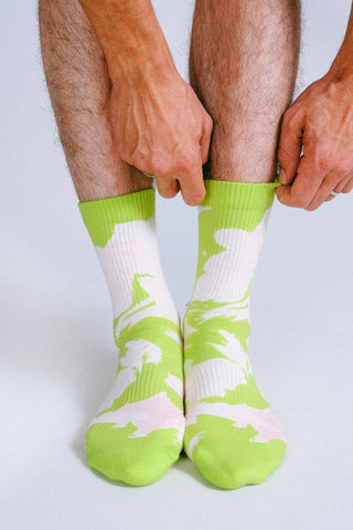 Tropics Crew Sock: Neon
