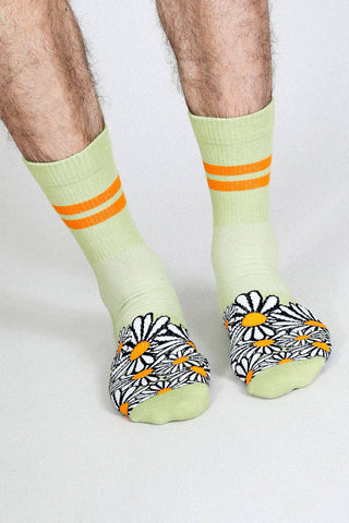 Floral Crew Sock: Leaf