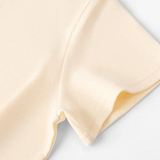 Essential basic plain fitted cotton blend crewneck tee: White / L