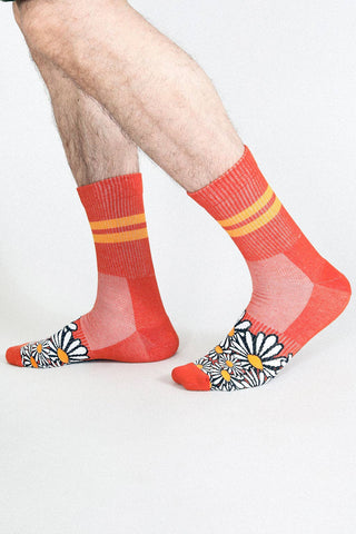 Floral Crew Sock: Leaf