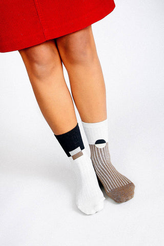 Casey Shimmer Ankle Sock: Seafoam
