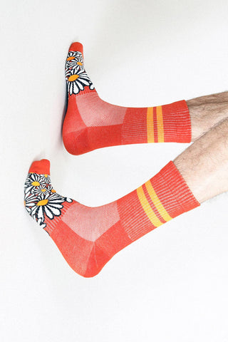 Floral Crew Sock: Leaf