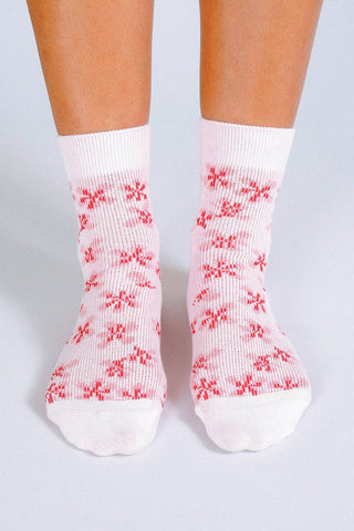 Blossom Ankle Sock: Black