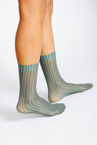 Ollie Patterned Nylon Ankle Sock: Orange