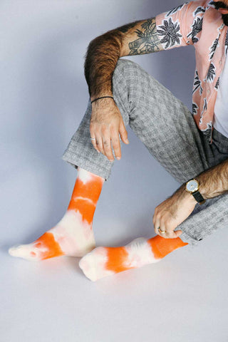Trippy Crew Socks: Caramel