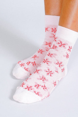 Blossom Ankle Sock: Pink