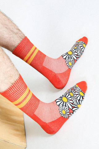 Floral Crew Sock: Leaf