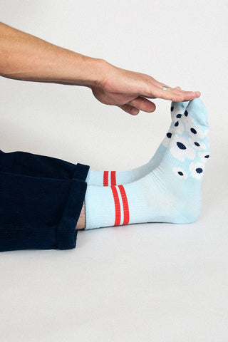 Floral Crew Sock: Leaf