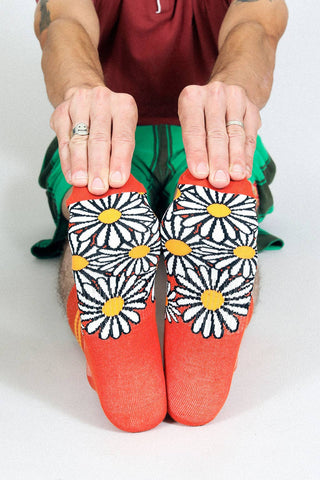Floral Crew Sock: Leaf