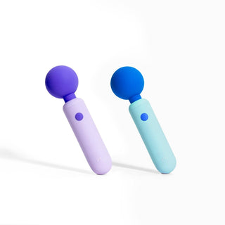 Unbound Dex Compact Wand Vibrator: Cerulean / Aqua