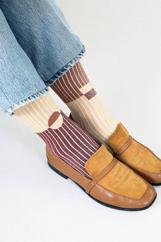 Casey Shimmer Ankle Sock: Seafoam