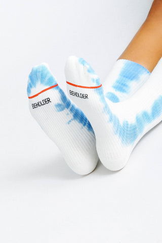 Beholder Mens Peepers Crew Sock: White