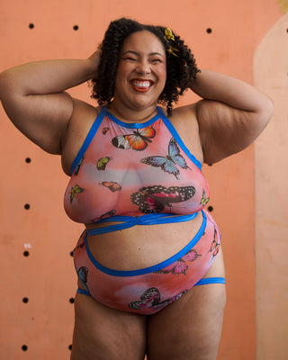Printed Cross Your Heart Bralette