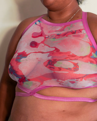 Printed Cross Your Heart Bralette