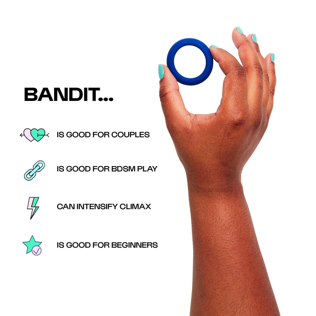 Bandit Stretchy Silicone Sex Toy Cock Ring - cantiqLA