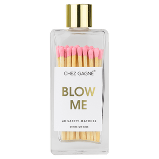 Blow Me Matches - Glass Bottle Matchsticks Pink - cantiqLA
