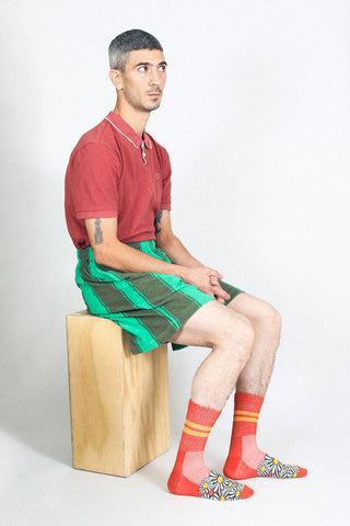 Floral Crew Sock: Leaf