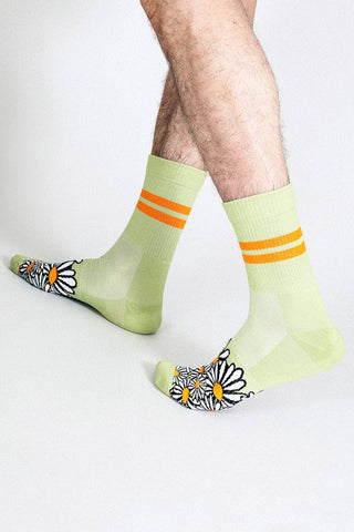 Floral Crew Sock: Leaf
