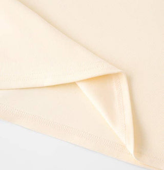 Essential basic plain fitted cotton blend crewneck tee: White / L