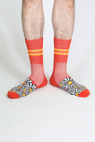 Floral Crew Sock: Leaf