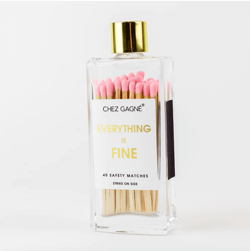 Everything is Fine - Glass Bottle Matches - cantiqLA