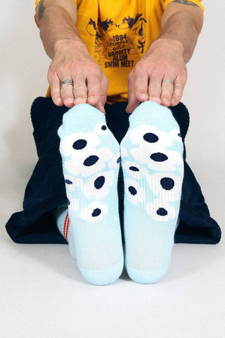 Floral Crew Sock: Leaf