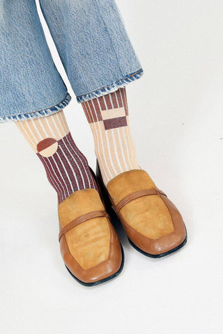 Casey Shimmer Ankle Sock: Seafoam