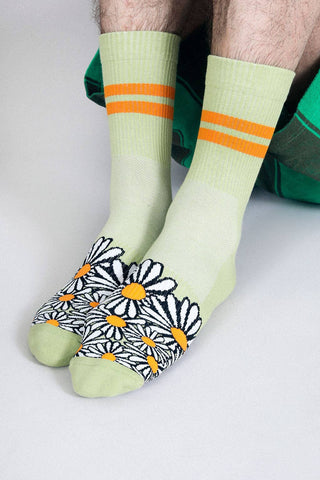 Floral Crew Sock: Leaf