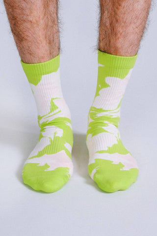 Tropics Crew Sock: Neon