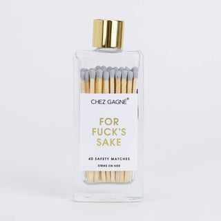 For Fuck's Sake Matches - Glass Bottle Matchsticks Gray - cantiqLA