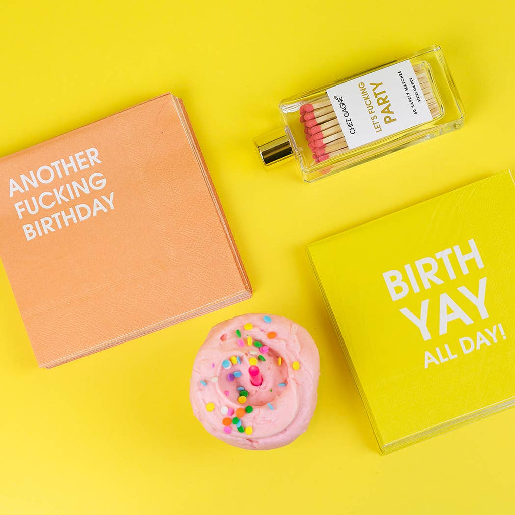 Let's Fucking Party Matches - Glass Bottle Matchsticks - Coral - cantiqLA