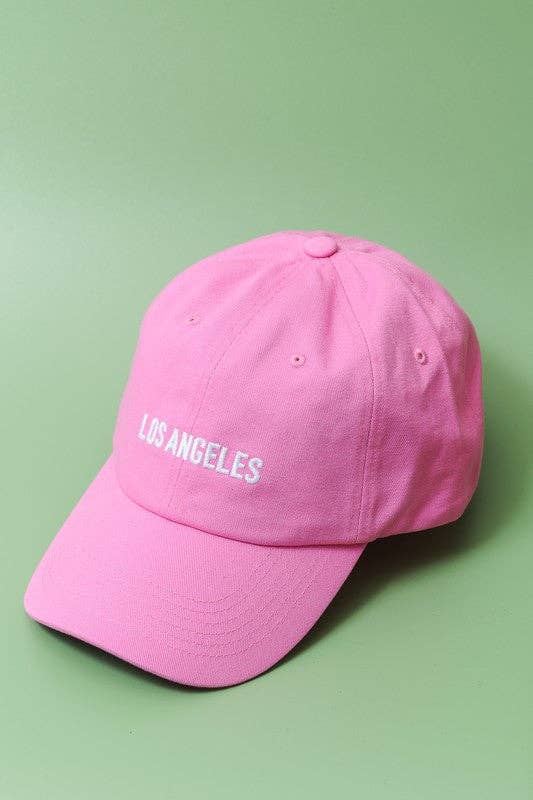 LOS ANGELES NEW YORK BASEBALL CAP HAT | 90HW101: LA PINK - cantiqLA