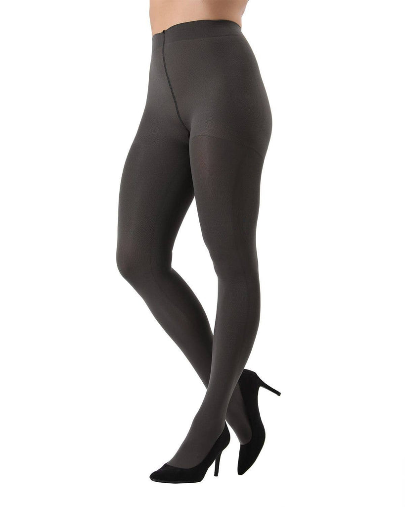 MeMoi Completely Opaque Control Top Tights: L-XL / Black - cantiqLA