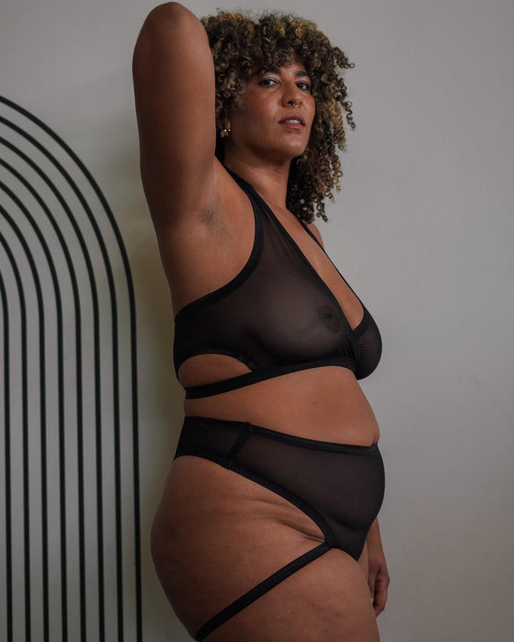Mesh Lily Halter Bralette - cantiqLA