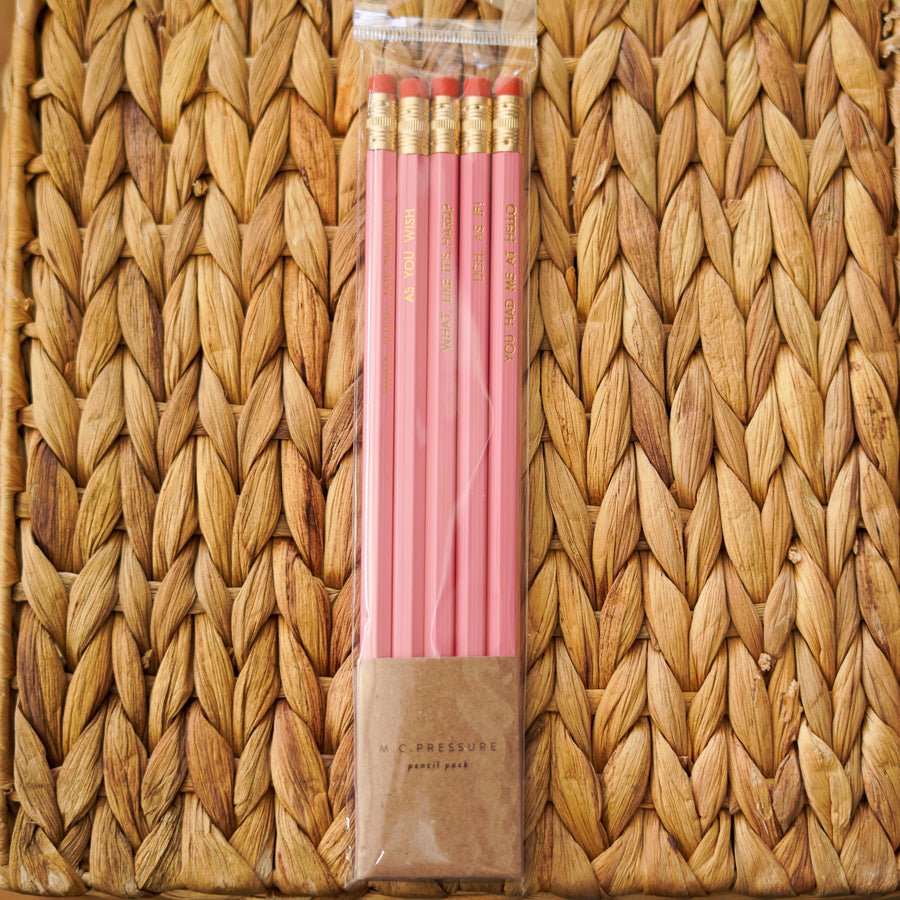 Rom-Com Pencil Pack - Pink & Gold - cantiqLA