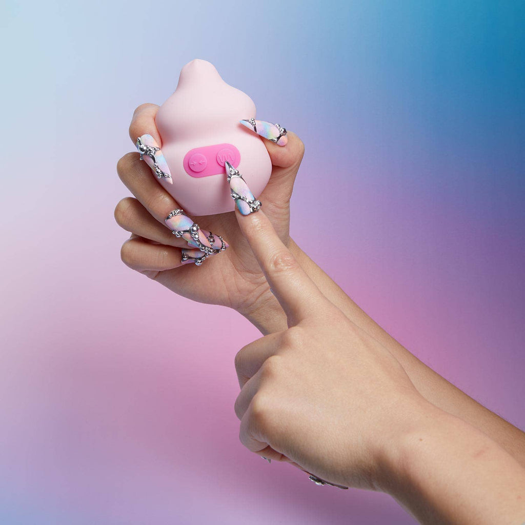 Squish Silicone Sex Toy, USB Rechargeable & Waterproof: Quartz/Cerise - cantiqLA