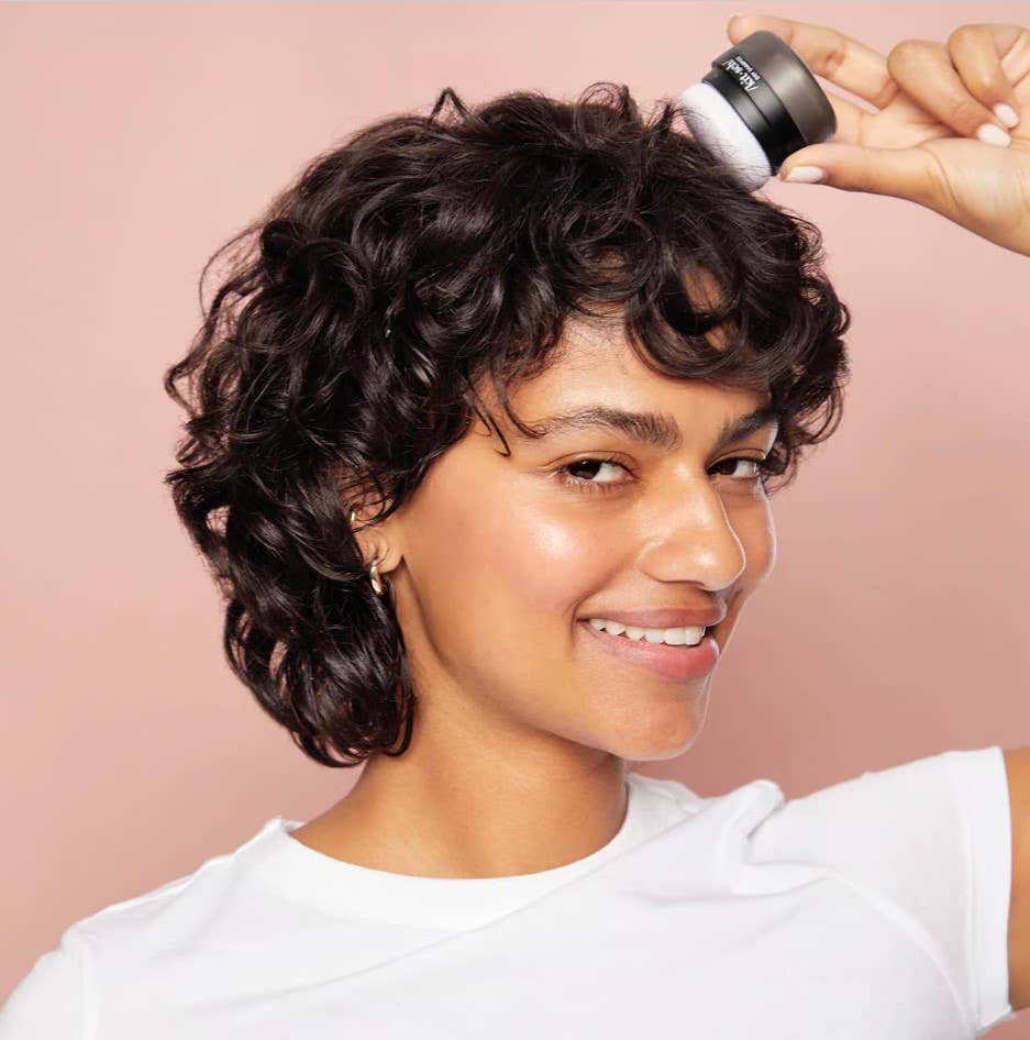 Volumizing Rice Protein Dry Shampoo - Dark Tinted Powder - cantiqLA