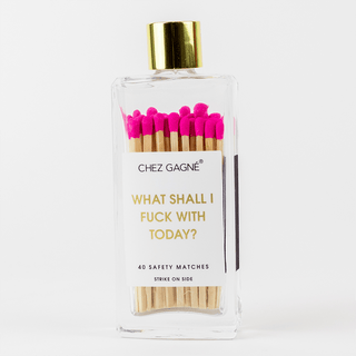 What Shall I Fuck With Today Matches - Glass Bottle Matchsticks - Pink - cantiqLA