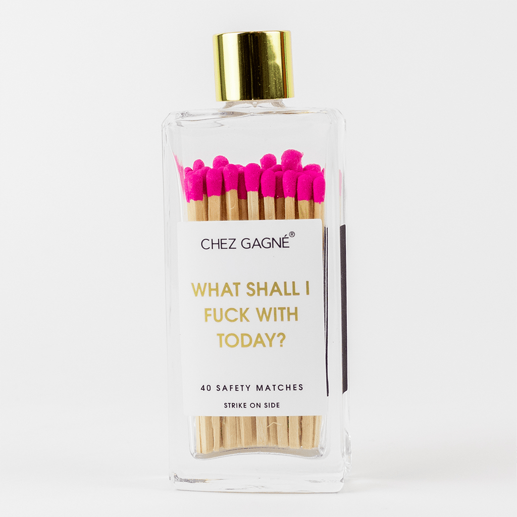 What Shall I Fuck With Today Matches - Glass Bottle Matchsticks - Pink - cantiqLA