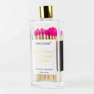 What Shall I Fuck With Today Matches - Glass Bottle Matchsticks - Pink - cantiqLA