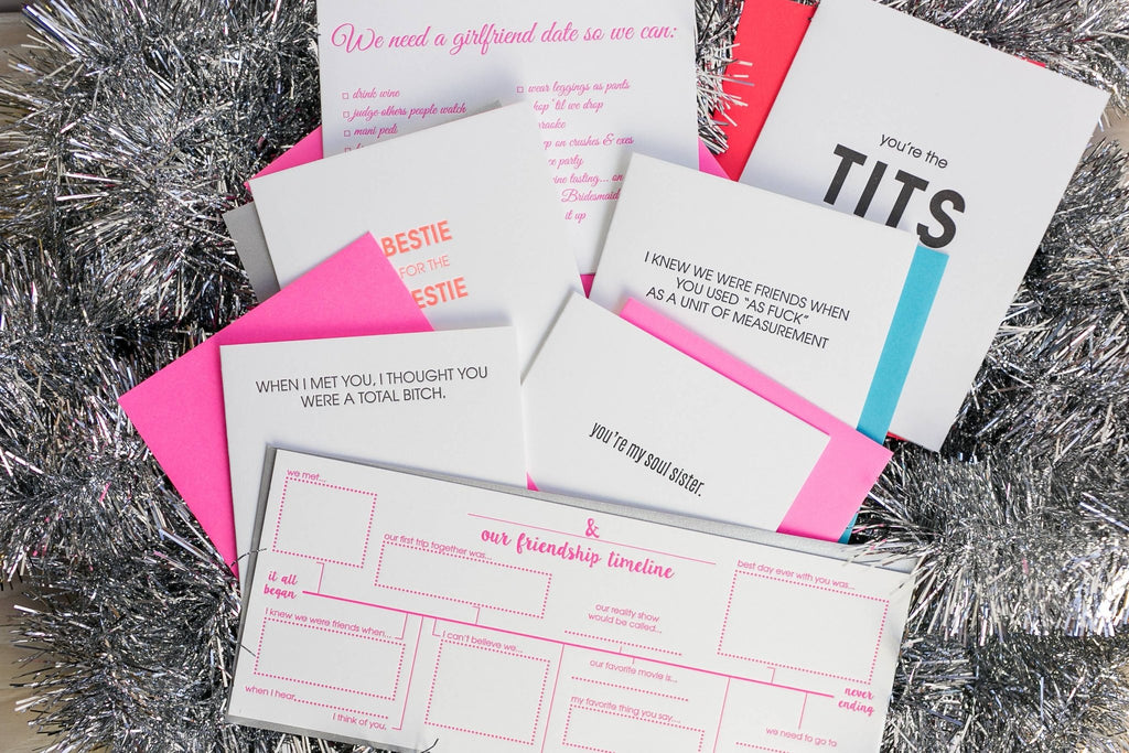 You're the Tits Letterpress Greeting Card - cantiqLA