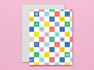Get In Shape Geometric Checker Pattern Blank - cantiqLA