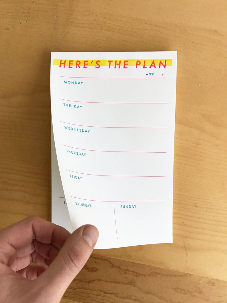 Here is The Plan Weekly Notepad - cantiqLA