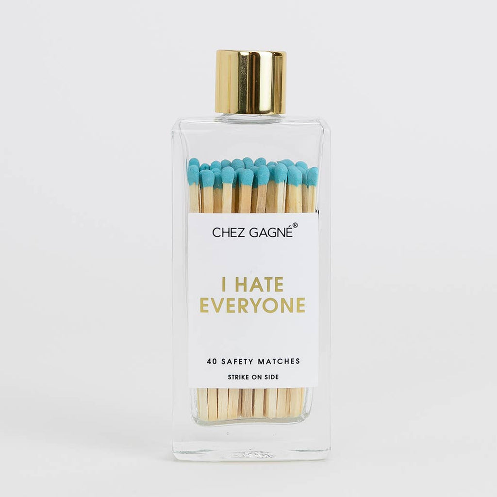 I Hate Everyone - Glass Bottle Matches - cantiqLA