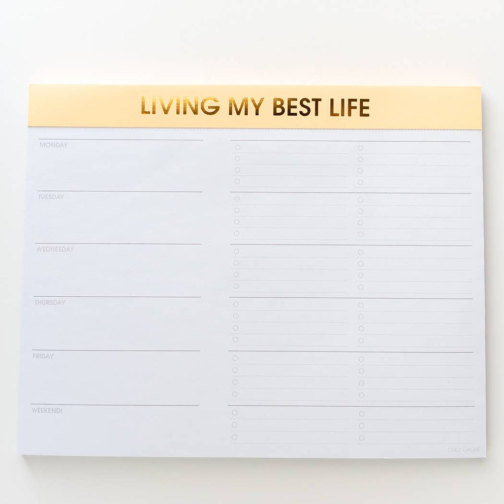 Living My Best Life Weekly Planner Notepad - cantiqLA