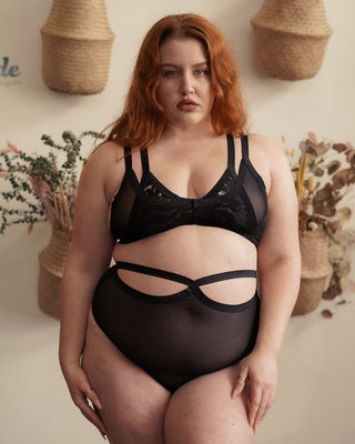 Mesh Amor High Waisted Panties - cantiqLA