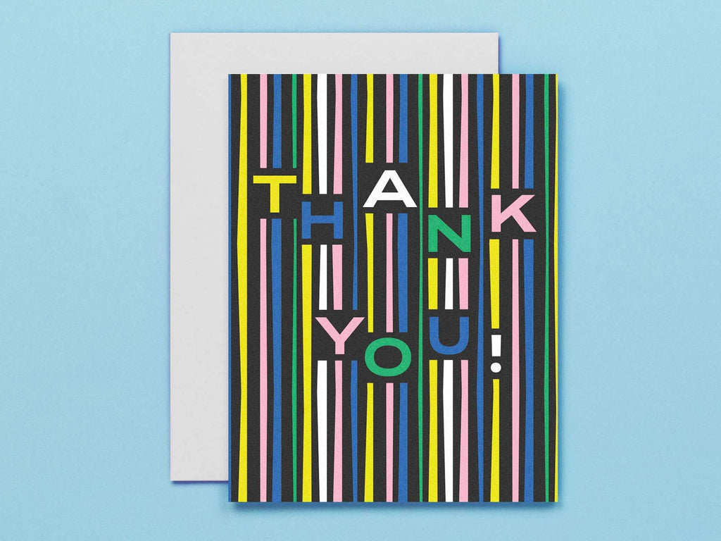 Party Streamers Thank You Card - cantiqLA