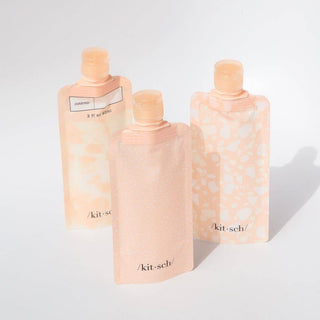 Refillable Travel Pouches 3pc Set - Blush - cantiqLA